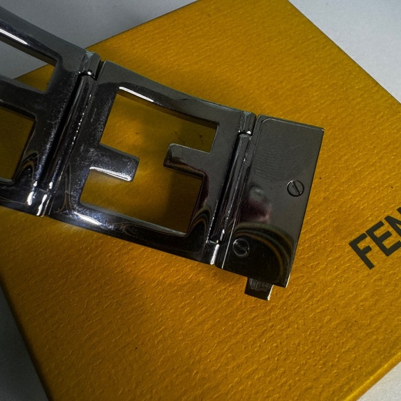 Fendi Silver FF Cutout Bracelet - Picture 3 of 5